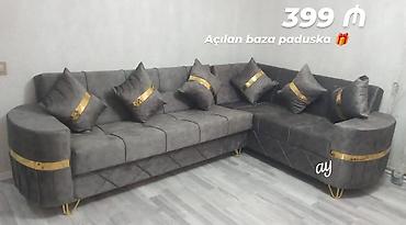 inter tekstil sumqayit: Künc divan, Yeni, Açılan, Bazalı, Vеlur parça, Şəhərdaxili pulsuz çatdırılma — 1