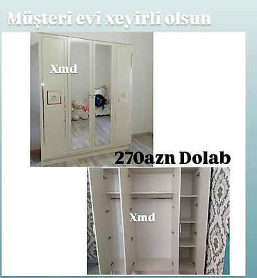 Dolab – 270 AZN - Rəng: krem/ivori - 4 qapılı konstruksiya, ortada 2 at lalafo.az — 1 Dolab – 270 AZN - Rəng: krem/ivori - 4 qapılı konstruksiya, ortada 2 — 1