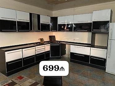 Mətbəx mebeli: Mətbəx mebeli satılır 699₼. Ölçü dəqiq deyil. Üzərində qaz moyka — 1