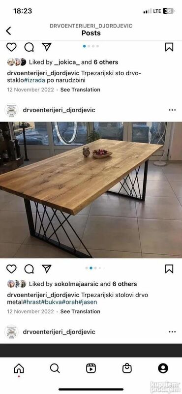 Ostali nameštaj: Masivne ploče za stolove - radne površine Ploče masivne od punog na lalafo.rs — 15 Ostali nameštaj: Masivne ploče za stolove - radne površine Ploče masivne od punog — 15