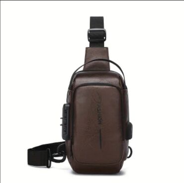 чанта: 💼Parollu zamoku olan dəbli crossbody kişi çantaları ✅️Material: Eko