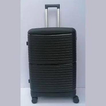 Putni koferi i torbe: Tvrdi kofer na točkićima – crni, sa teksturom karbona - Materijal — 2