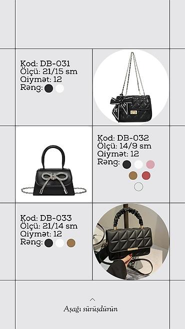 küpe: Məhsul: Qadın çiyin/əl çantaları kolleksiyası (Dolce Baganna) Model — 9