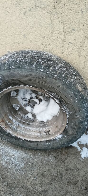 фуры тягач: Дөңгөлөктөр монтажда 175 / R 14, Кыш, Колдонулган, Камдык, Жеңил унаалар, Темир, тешиктери - 5