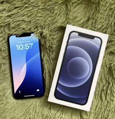 чехол для телефона кожаный: IPhone 12, Б/у, 128 ГБ, Черный, Зарядное устройство, Защитное стекло, Кабель, 89 %