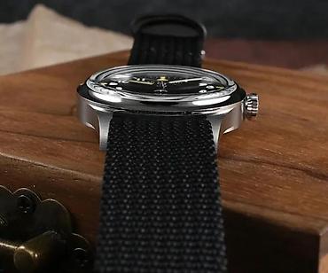 Ručni satovi: San Martin SN0105-G-XB -Crna/Black- Pilot sat- Seiko — 11