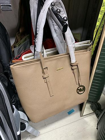 Сумка-тоут Michael Kors Jet Set - Цвет: бежевый (nude) - Материал