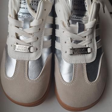 комбинация: Кроссовки, 39, Steve Madden, Новый, цвет - Серебристый, Самовывоз — 2