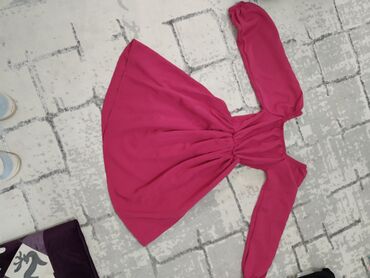 розовое платья: Вечернее платье, А-силуэт, Короткая модель, С рукавами, One size