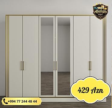 qapi celengi: Yeni, 5 qapı, Güzgülü, Ağ, Açılan, Düz dolab — 1