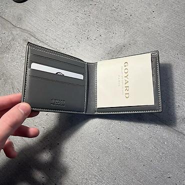 Novčanici: Goyard preklopni muški novčanik – crni - Materijal: Goyardine platno — 4