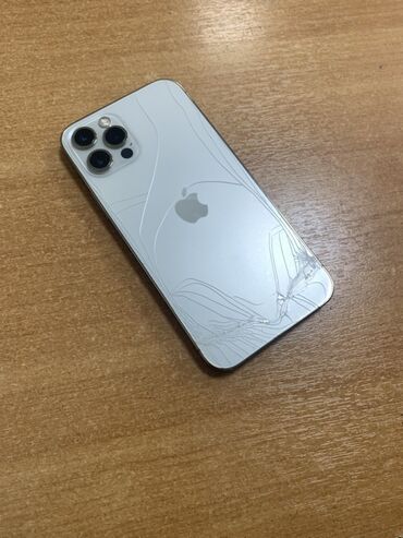 купить айфон xr 64 гб бу: IPhone 12 Pro, Колдонулган, 128 ГБ, Алтын