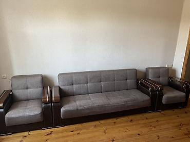 kreslo təmiri: İşlənmiş, Divan, 2 kreslo, Bazalı, Açılan — 1