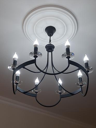 antik şamdan: Çılçıraq, 8 lampa, Metal — 5