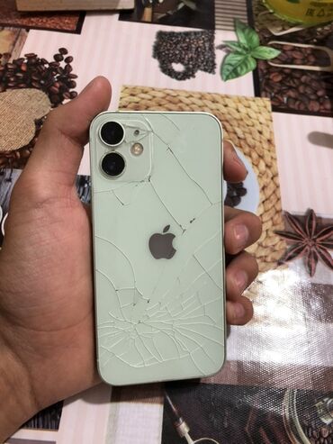 продать сломанный телевизор: IPhone 12 mini, Колдонулган, 64 ГБ, Жашыл, 51 %