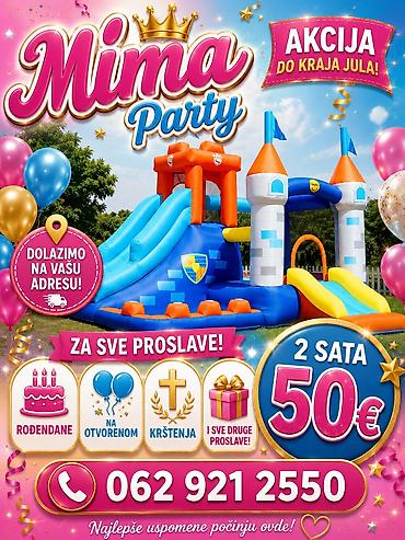 stolice jysk: MIMA PARTY – tematski plavi „dvorac” za dečije proslave - Idealno za — 1