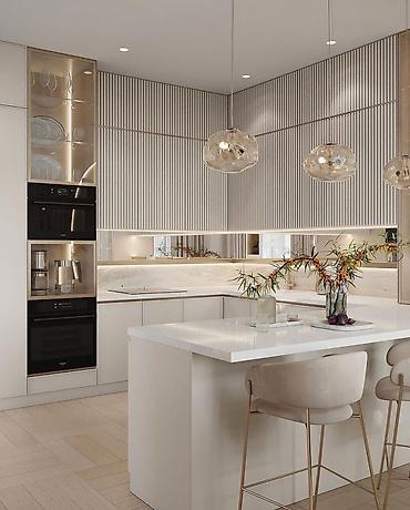 silver kitchen: Кухня от 18 000 сом/м² | 3D проект бесплатно Премиальная мебель от — 1