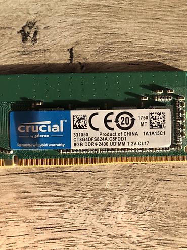 Настольные ПК и комплектующие: Оперативная память (RAM) для ПК, Б/у, Crucial, 8 ГБ, DDR4, 2400 МГц — 2