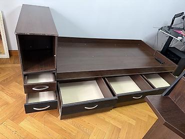 bunk bed: Детская/подростковая модульная мебель: две одиночные кровати с большим — 2