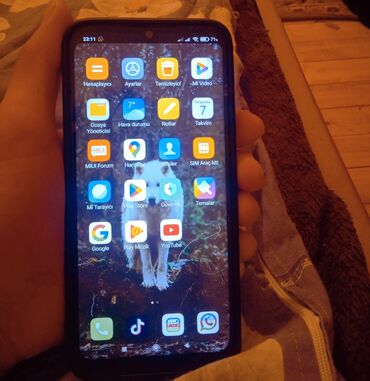 barter telefonlar: Xiaomi Redmi Note 7, 32 ГБ, цвет - Синий, 
 Отпечаток пальца, Две SIM карты, Face ID