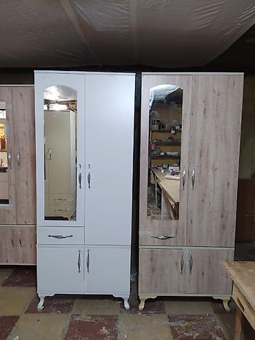 skaf ucuz: Yeni, 2 qapılı, Güzgülü, Ağ, Açılan, Düz dolab — 1