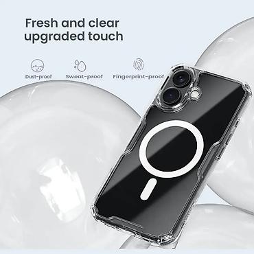 Maske i futrole za telefone: Maska Nillkin Nature Pro Magnetic za iPhone 16 6.1 transparent. Uz — 12