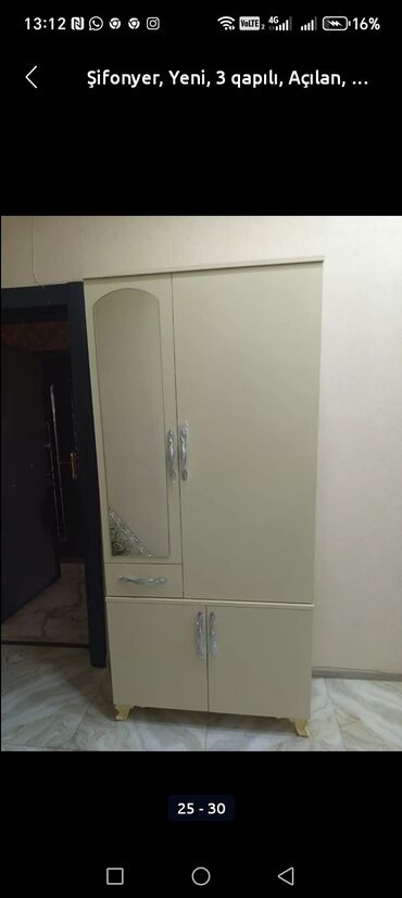 Dolablar: Yeni, 3 qapılı Düz dolab, Dolab-asılqan -da lalafo.az — 23 Dolablar: Yeni, 3 qapılı Düz dolab, Dolab-asılqan — 23