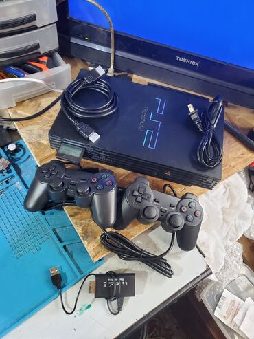 PS2 & PS1 (Sony PlayStation 2 & 1): Playstation 2 fat 2tb 460 игр network adaptor жесткий диск sata 3.5 в