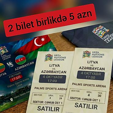 İdman və istirahət: ​​Litva – Azərbaycan Biletləri. 2 ədəd ​Matç: Litva – Azərbaycan — 1