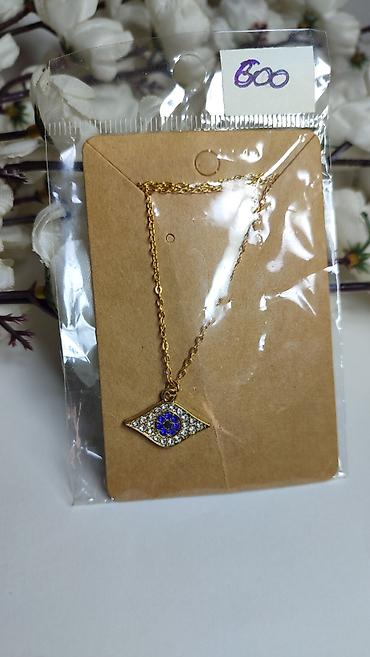 neck wallet: Ogrlica sa priveskom “zlo oko” (nazar) – zlatne boje - Lanac u — 2