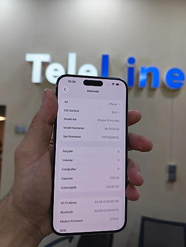 samsung iphone barter: IPhone 15 Pro Max, 256 GB, Natural Titanium, Zəmanət, Simsiz şarj, Face ID — 3