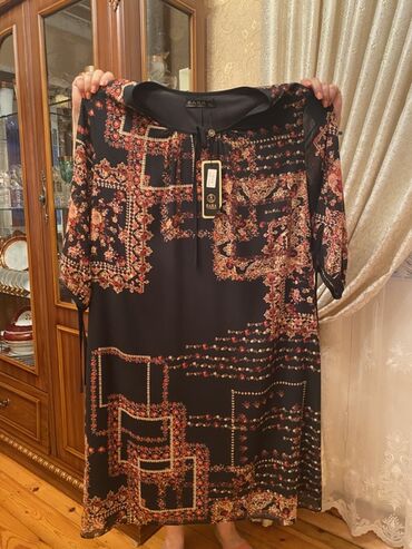 Повседневное платье, Миди, 8XL (EU 56)