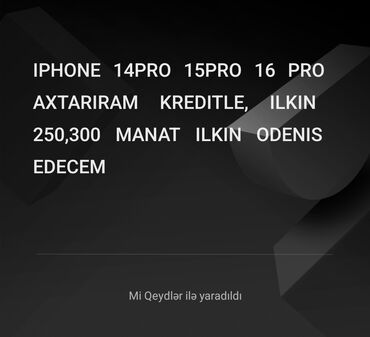 Apple iPhone: IPhone 14 Pro, 256 GB, Jet Black, Hissə-hissə ödəniş