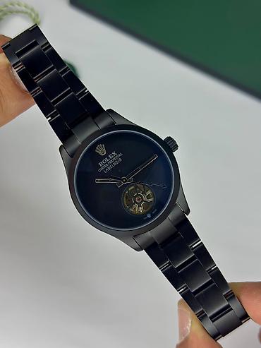 Наручные часы: Qara rəngli mexaniki qol saatı – minimalist skelet pəncərəli - Korpus — 1