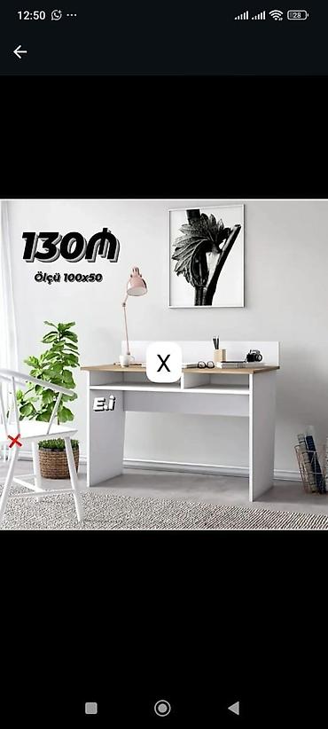dərs stulu: Masa – iş və dərs üçün - Ölçü: 100 x 50 sm (şəkildə göstərilib) - — 1