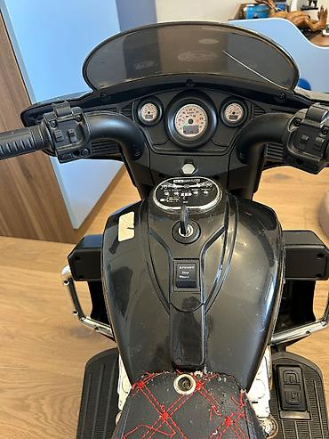 elektrikli chopper: Uşaq üçün elektrikli motosikl (chopper stili) - Rəng: qara, yaşıl — 2
