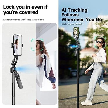 freebuds 4i: AI üz tanıma funksiyalı C17 selfi çubuğu + tripod + gimballı — 7