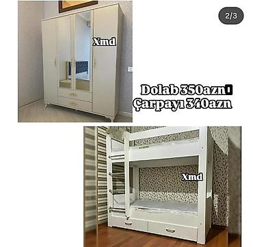 uşaq kravati: Mebel dəsti – şkaflar və iki mərtəbəli çarpayılar - Dolablar: - 4 — 3
