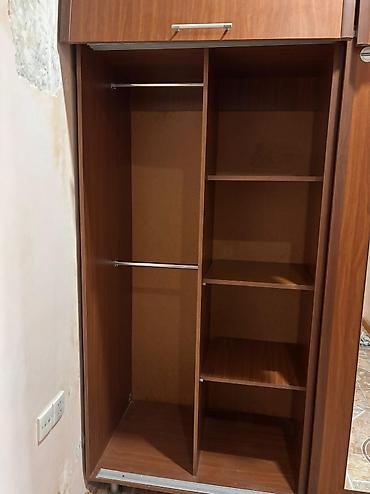 qoz: Sürgülü qapılı paltar şkafı - Material: laminat/LDSP ağac teksturalı — 1