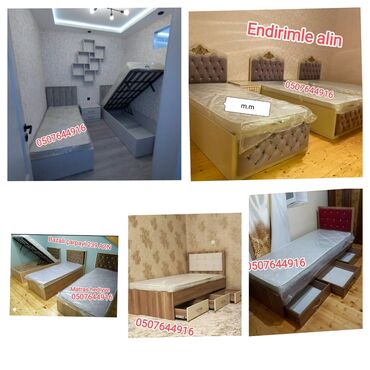 Çarpayılar: Yeni, Təknəfərlik çarpayı, Bazasız, Matras ilə, Siyirməsiz, Azərbaycan — 23