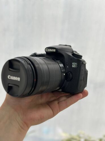 fotoaparat çantası: Canon EOS 60D + 18-135mm lens - Original Adapter və Batareya - Çanta