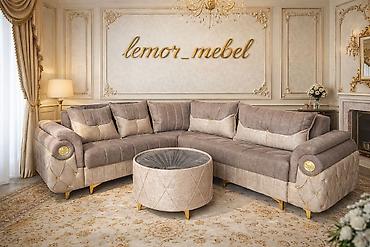 Sifarişlə divan dəstləri: Luks dizaynlı künc divan dəsti - Klassik və modern interyerlərə — 1