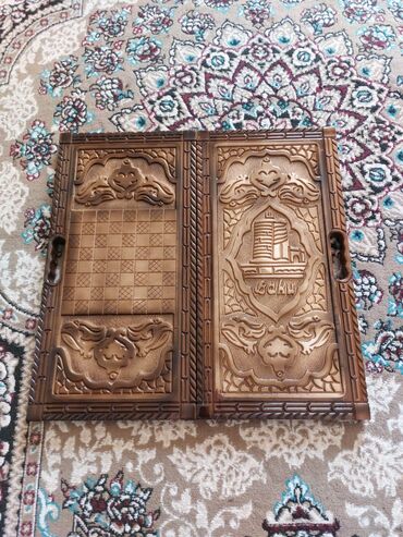 Nərdlər: Taxta nərd-şahmat lövhəsi - Material: massiv taxta, yandırma və — 3