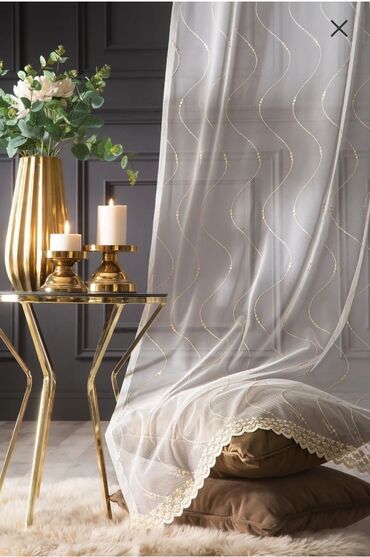 Pərdə və tüllər: Yeni, Tül, rəng - Qızılı, Pulsuz çatdırılma -da lalafo.az — 3 Pərdə və tüllər: Yeni, Tül, rəng - Qızılı, Pulsuz çatdırılma — 3