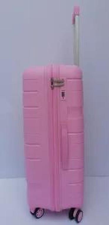 Putni koferi i torbe: Tvrdi kofer na točkiće – ružičasti - Materijal: čvrsta ABS/plastika — 12