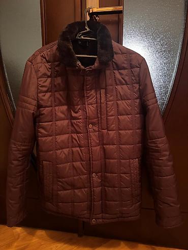 kurka: Kişi qış gödəkçəsi - Rəng: tünd şabalıdı/bordo - Material: yüngül — 1