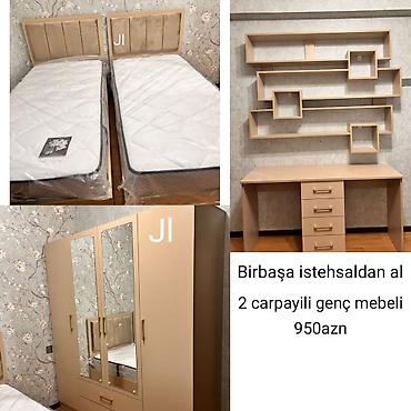 Gənc otağı üçün dəst – 2 çarpayılı komplekt. Tərkibi: - 2 ədəd tək lalafo.az -da Gənc otağı üçün dəst – 2 çarpayılı komplekt. Tərkibi: - 2 ədəd tək