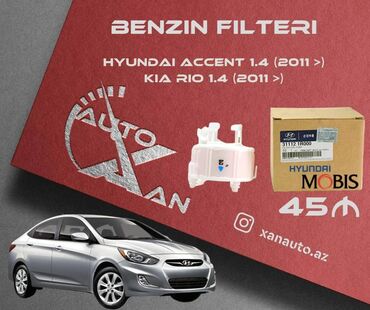 benzin filteri: Hyundai accent, 1.4 l, Benzin, 2012 il, Orijinal, Yaponiya