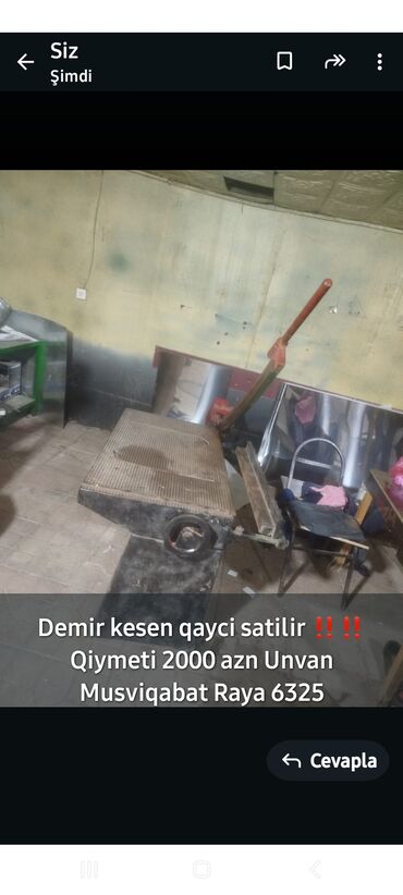 Digər biznes avadanlığı: Demir kesen
