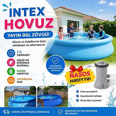 basen intex: İntex hovuz modeli 2.44 sm×76 birbaşa ünvan çatdırılma 🚚nasos — 1